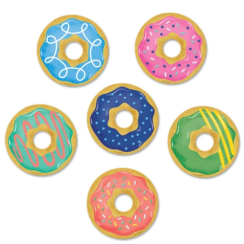 Creative Teaching Press Mid-Century Mod Donuts 3" Designer Cut-Outs, Assorted, 36 Count