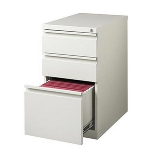 HIRSH "HL10000" Series 3 Drawer Mobile File - Light Grey