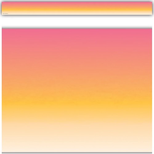 TCR3933 - Pink and Orange Color Wash Straight Border Trim