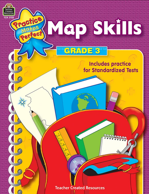 Practice Makes Perfect: Map Skills, Grade 3