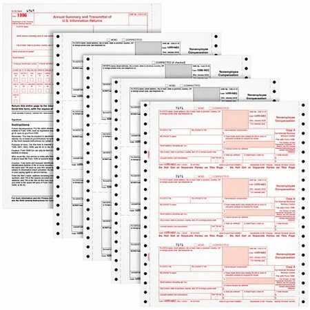 1099-NEC 4-Part Tax Forms 2024
