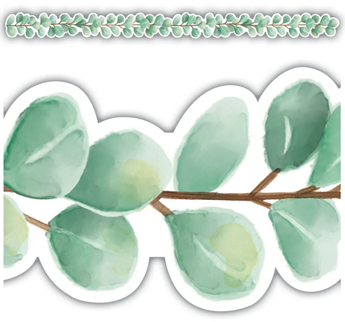TCR8686 - Eucalyptus Die Cut Border Trim