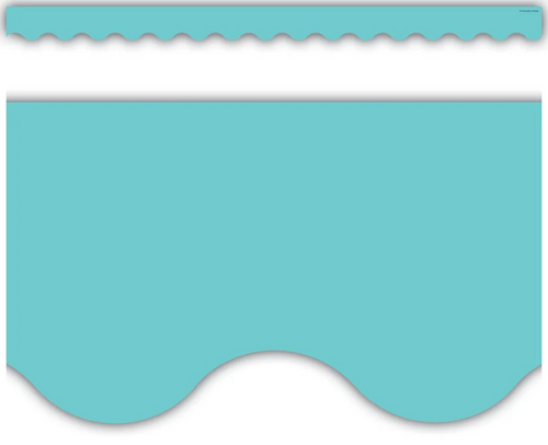 TCR8736 - Light Turquoise Scalloped Border Trim