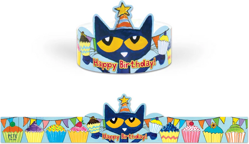 Pete the Cat Happy Birthday Crowns