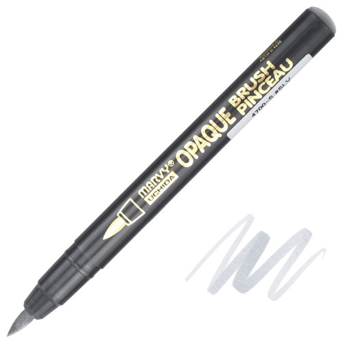 Uchida Opaque Brush Marker, Silver