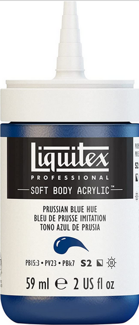 Soft Body Acrylic Paint, 2 oz, Prussian Blue Hue