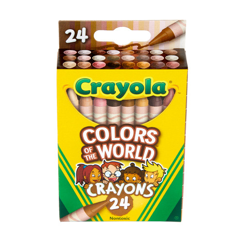 Crayola Colors of the World Skin Tone Crayons, Assorted Colors, 24 Count