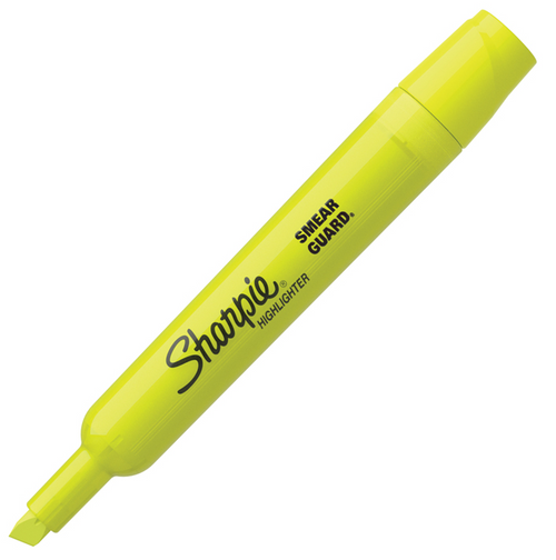 SAN25025 - Highlighter, Tank Style, Chisel Tip, Fluorescent Yellow