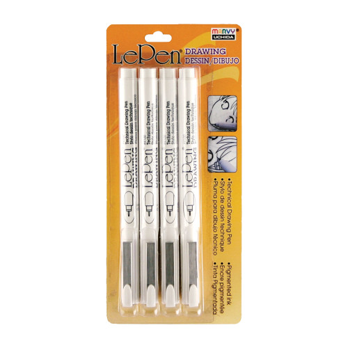 Le Pen Technical Drawing Pens Set, 4 Count