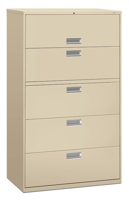 HON "600" Series BRIGADE 5 Drawer Lateral File 42"W - Putty