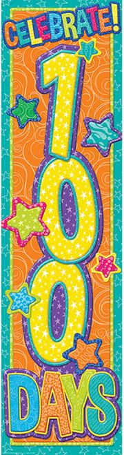Color My World 100 Days Vertical Banner, 12in. x 45in.
