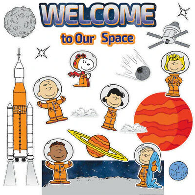 Peanuts NASA Welcome Mini Bulletin Board Set, 26 Count
