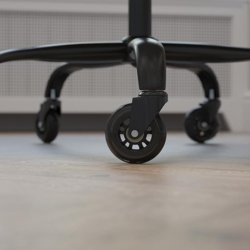 Transparent Polyurethane Replacement Rolling Wheels for Gaming and Office Chairs Suitable for Hardwood Floors & Carpet - Set of 5