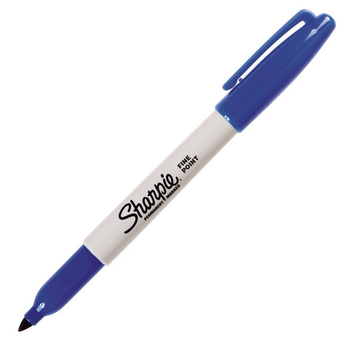 Permanent Marker, Fine Point, Blue