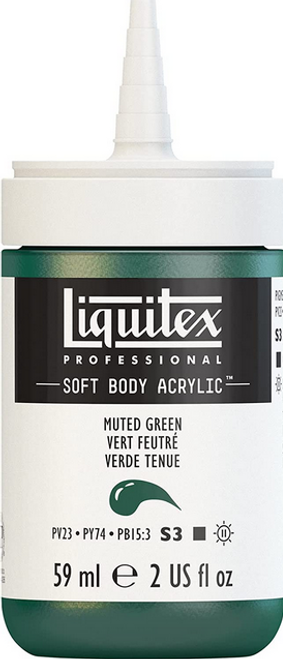 Soft Body Acrylic Paint, 2 oz, Muted Green