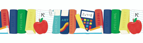 Books and Tools Extra Wide Deco Trim, 12 Count