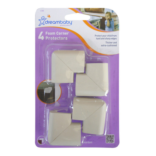 DRML1302 - Package of Dreambaby Foam Corner Protectors, Grey, Pack of 4