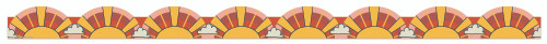 Adventurer Sunrise Deco Trim, Scalloped, Die-Cut, 12 Count