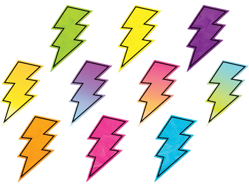 Brights 4Ever Lightning Bolts Accents, 30 Count