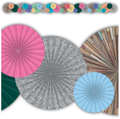 TCR8812 - Home Sweet Classroom Fans Die-Cut Border Trim