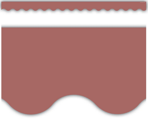 TCR6684 - Deep Rose Scalloped Border Trim
