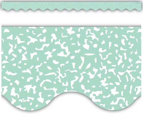 TCR9314 - Composition Green Scalloped Border Trim