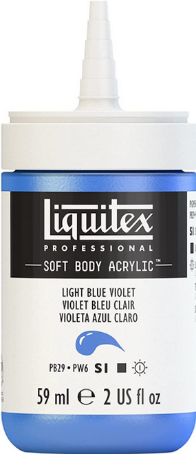 Soft Body Acrylic Paint, 2 oz, Light Blue Violet