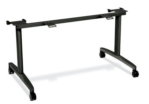 HON "Huddle" Flip-Top Table Base Kit for 60" or 72"W Tops - Charcoal