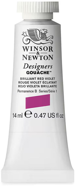 Winsor & Newton Designers Gouache Paint, 14ml, Brilliant Red Violet
