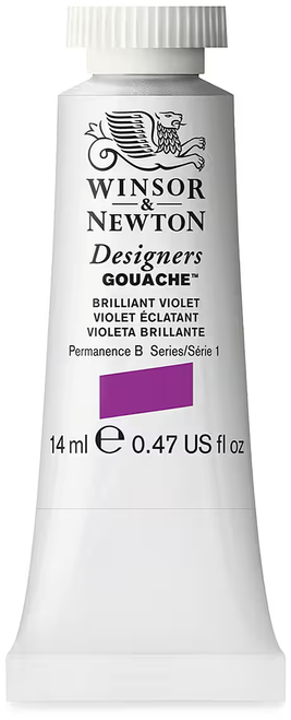 Winsor & Newton Designers Gouache Paint, 14ml, Brilliant Violet