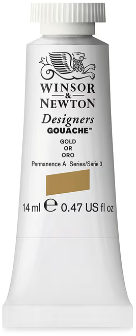 Winsor & Newton Designers Gouache Paint, 14ml, Gold