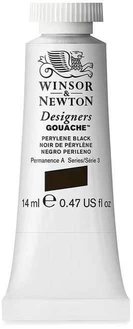 Winsor & Newton Designers Gouache Paint, 14ml, Perylene Black