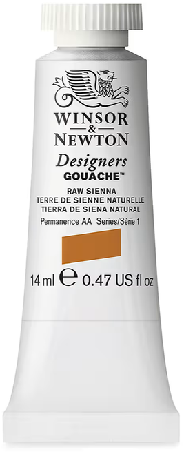 Winsor & Newton Designers Gouache Paint, 14ml, Raw Sienna