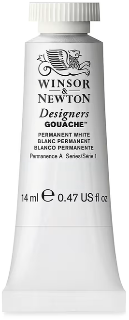 Winsor & Newton Designers Gouache Paint, 14ml, Permanent White