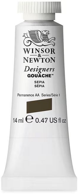 Winsor & Newton Designers Gouache Paint, 14ml, Sepia