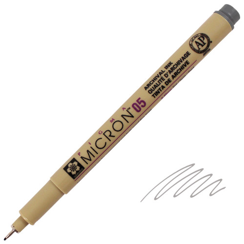 Pigma Micron 05 Pen, 0.45mm, Cool Gray