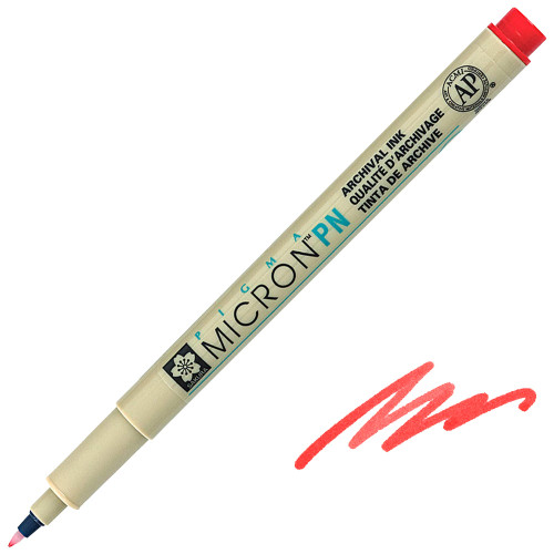 Sakura Pigma Micron PN (Plastic Nib) Marker, Red