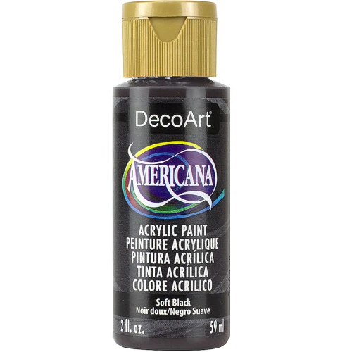 Americana Acrylics Soft Black 2oz