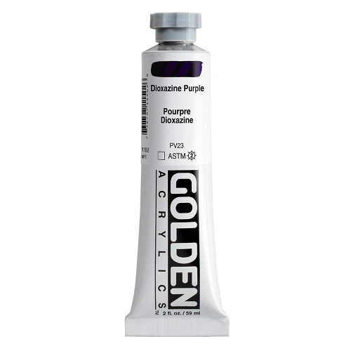 Golden Heavy Body Artist Acrylic Paint, Dioxazine Purple, Series 6, 2 fl. oz. (59 ml) Tube
