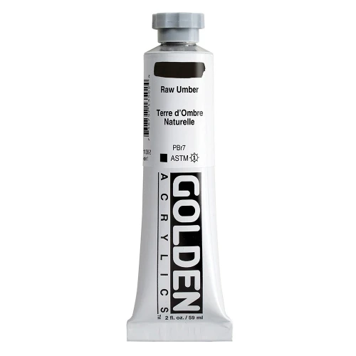 Golden Heavy Body Artist Acrylic Paint, Raw Umber, Series 1, 2 fl. oz. (59 ml) Tube