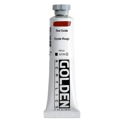 Golden Heavy Body Artist Acrylic Paint, Red Oxide, Series 1, 2 fl. oz. (59 ml) Tube