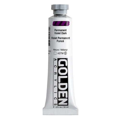 Golden Heavy Body Artist Acrylic Paint, Permanent Violet Dark, Series 7, 2 fl. oz. (59 ml) Tube
