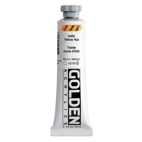 Golden Heavy Body Artist Acrylic Paint, India Yellow Hue, Series 4, 2 fl. oz. (59 ml) Tube