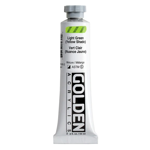 Golden Heavy Body Artist Acrylic Paint, Light Green (Yellow Shade), Series 3, 2 fl. oz. (59 ml) Tube