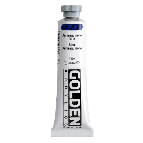 Golden Heavy Body Artist Acrylic Paint, Anthraquinone Blue, Series 7, 2 fl. oz. (59 ml) Tube