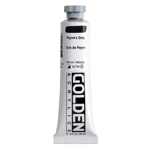 Golden Heavy Body Artist Acrylic Paint, Payne's Gray, Series 2, 2 fl. oz. (59 ml) Tube