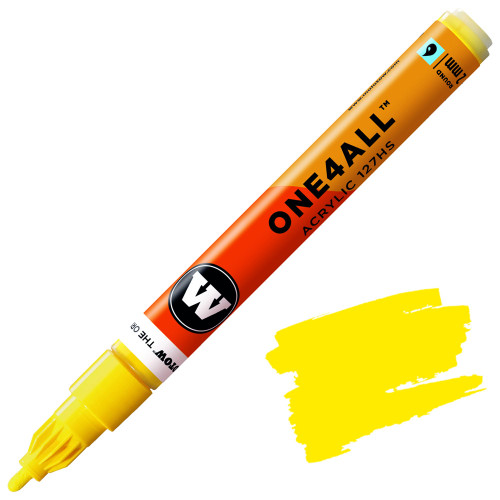 Molotow One4All Acrylic Marker, 2mm Round Tip, Zinc Yellow