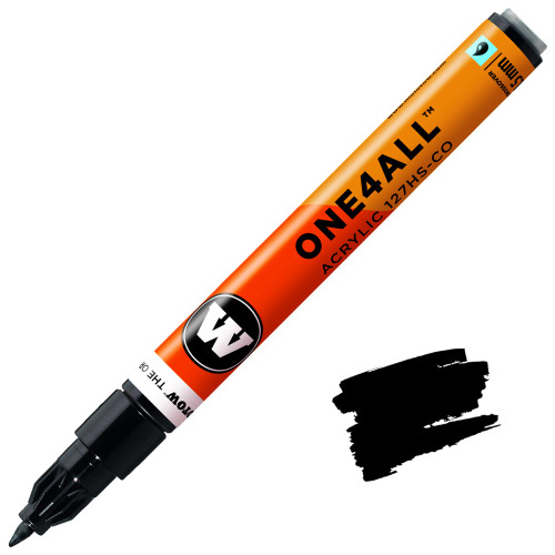 Molotow One4All Acrylic Marker, 1.5mm Crossover Tip, Signal Black