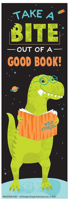 PMG843232 - Dinosaur Take A Bite Out of A Good Book Bookmarks