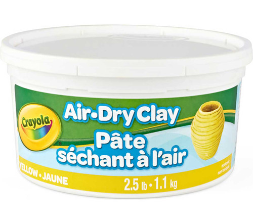 Crayola Air Dry Clay Resealable Tub, 2-1/2 lb., Yellow